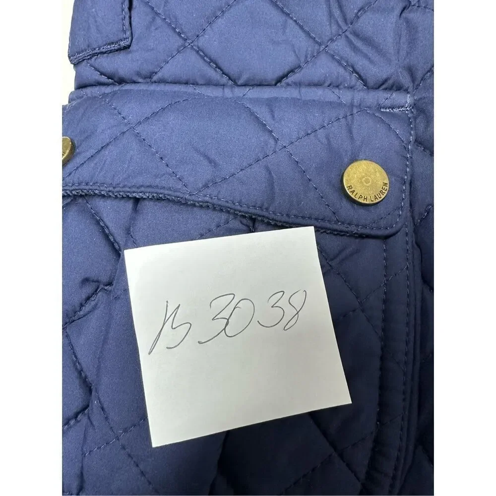 Ralph Lauren Quilted Corduroy Jacket Kids Size M 8/10 No Belt Snap Closure
